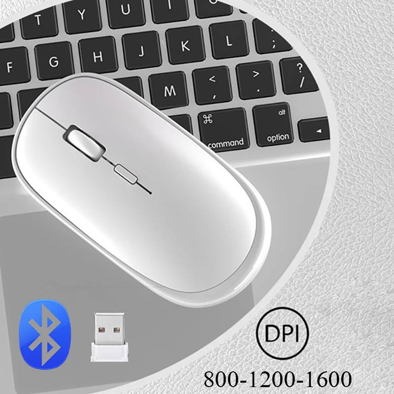

Hot Selling Rechargeable Optical Wireless Mouse Slient Ultra Thin Optical Ultrathin USB 2.4G Mice for Computer Laptop Computer