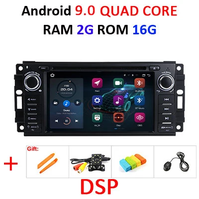 4G 64G DSP Android 9,0 Автомобильный мультимедийный dvd-плеер GSP стерео для Chrysler/300C/jeep/Compass/Dodge/Grand/Cherokee Автомагнитола OBD2 - Цвет: 2G 16G DSP