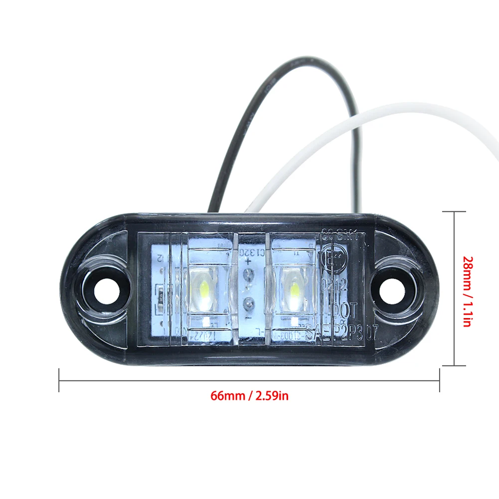 Пух 2 шт. белый светодиодные боковые габаритные фонари Распродажа Автомобильный