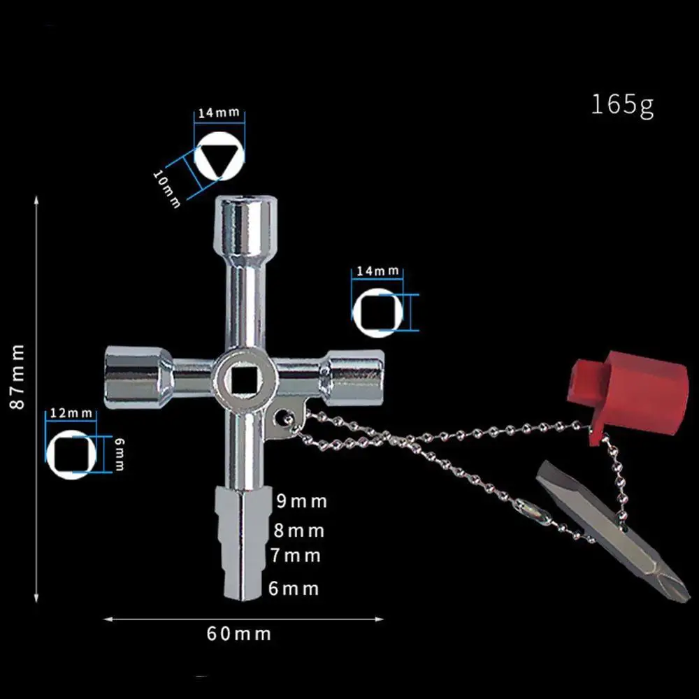Многофункциональный 4 подъездных путей универсальный Треугольники гаечный ключ
