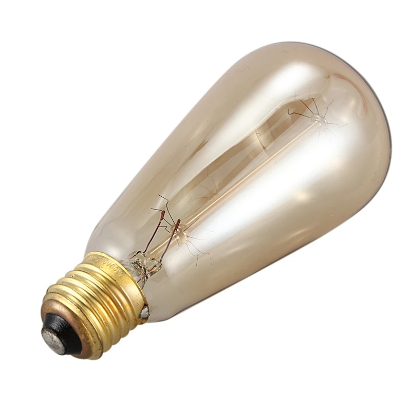 E27 60W ST64 лампа Эдисона теплый белый светильник винтажный стиль Ретро античный