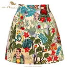 Женская хлопковая мини-юбка SISHION, винтажная короткая юбка с цветочным принтом в стиле панк, модель Y2K на лето, 2021