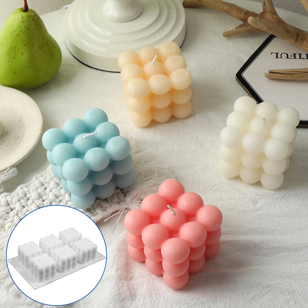 

6 Slots Mousse Cake Silicone Mold 3D Chocolate Baking Mould Dessert Cake DIY Decorating Art Cakes Crafts Washable Mousse Mould