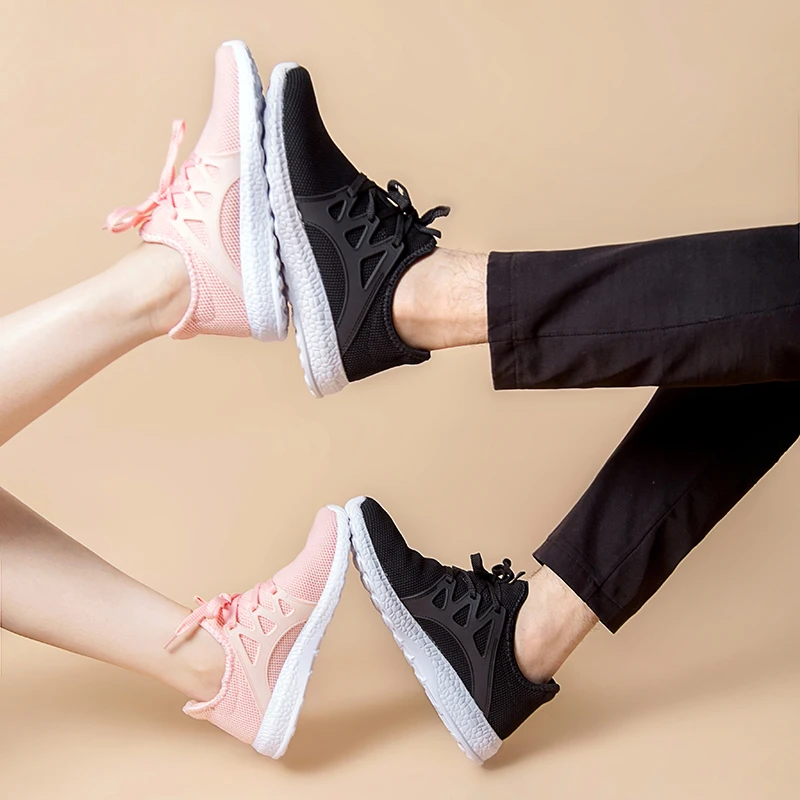 Женские кроссовки Flying weavingtenis розовые черные Серые для тенниса повседневная