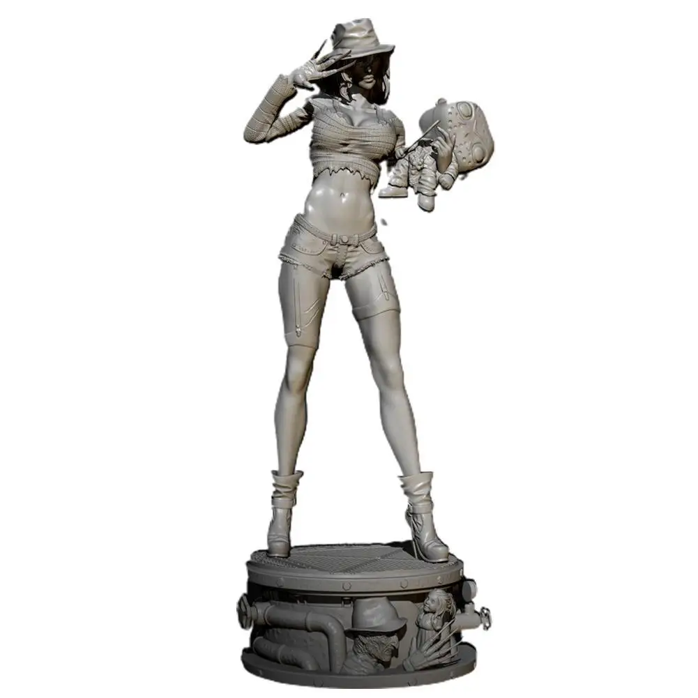 

H75mm 1/24 ZBBOY Producer Night Ghost Girl Resin Soldier Model 2690 Hand Static White DIY Model Painted A3F6