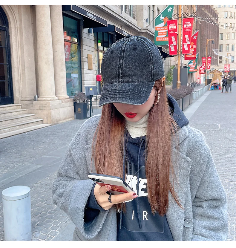 

2021 New Lady Couple Baseball Cap Men and Women Do Old Retro All-in-one Sunshade Hat Spring and Summer Korean Casual Cap