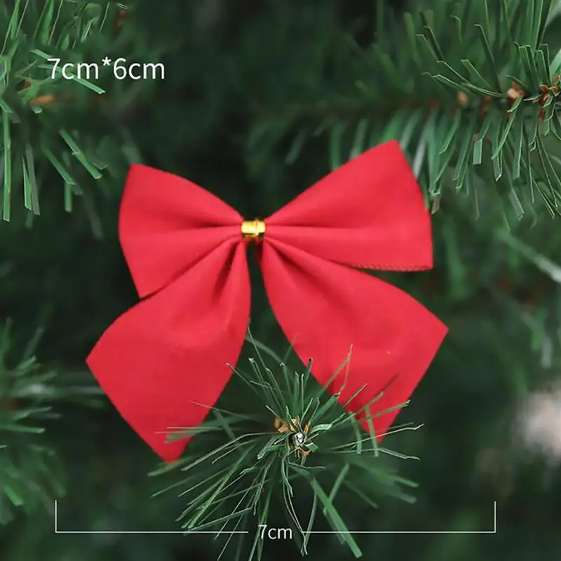 12 шт./компл. Рождественский бантик украшение бант колокольчик DIY рождественские