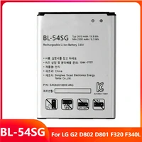 original replacement phone battery bl 54sg for lg g2 d802 d801 f320 f340l bl 54sg genuine rechargable batteries 2610mah