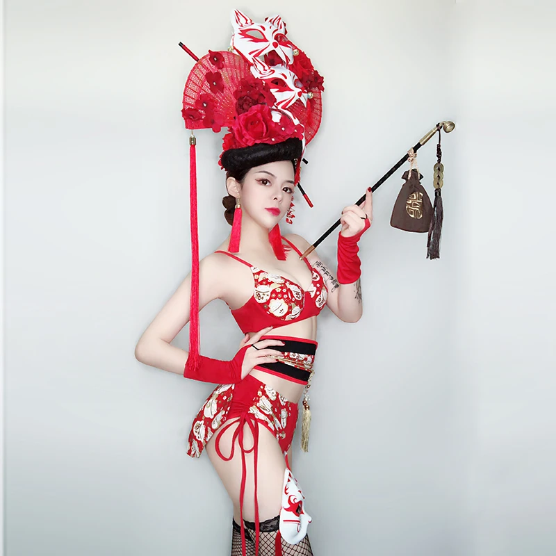 Новый восторженные одежда для ночного клуба Gogo танцевальный костюм женский