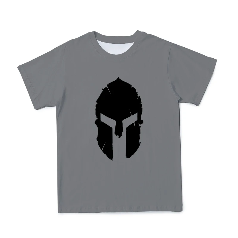 

Solid Color 3D T Shirt Men Spartan Cartoon Clothing Short Sleeve O-Neck Tops Tee Plus Size 110-6XL 2021 New