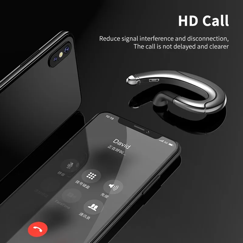 

(Single) F88 Wireless Bluetooth Headset Bone Conduction Headset Bass Stereo Earphone Sport Headphone Painless Earbud With Mic