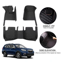 for subaru forester 2019 2021 durable cover left drive foot mats waterproof carpets artificial leather floor pads car accessory