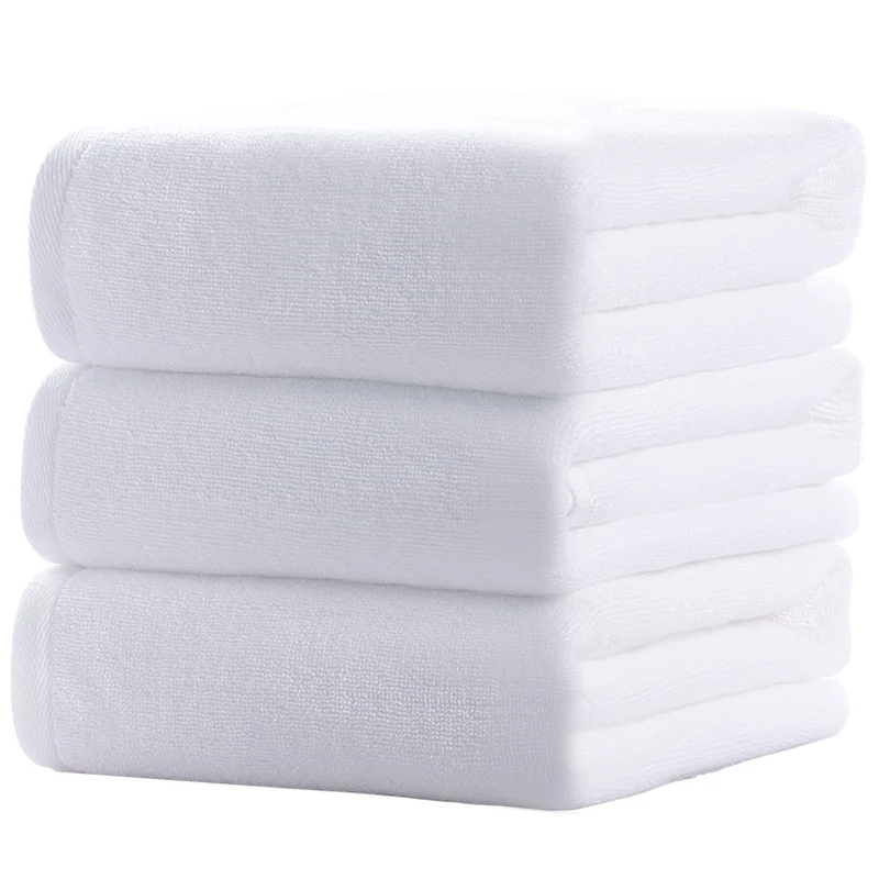 Thickened White bath towel for Hotel beauty salon Cotton water sucking Big Towel cleaning microfiber bathroom towels | Дом и сад