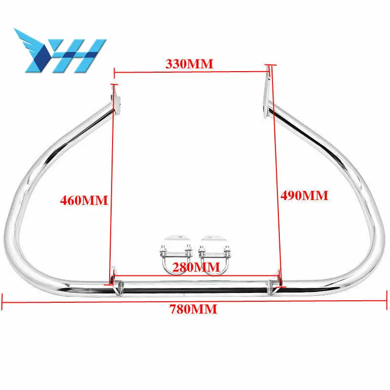 Хромированный защитный бампер для мотоцикла Honda VTX1800 VTX1800R VTX1800S 2002-2008 | Автомобили