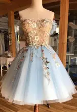 Cute Short Flower Applique Prom Dress Fairytale Honeymoon Tulle Skirt Floral Event Wear Party Gown Custom Made Plus Size abiye m (4)