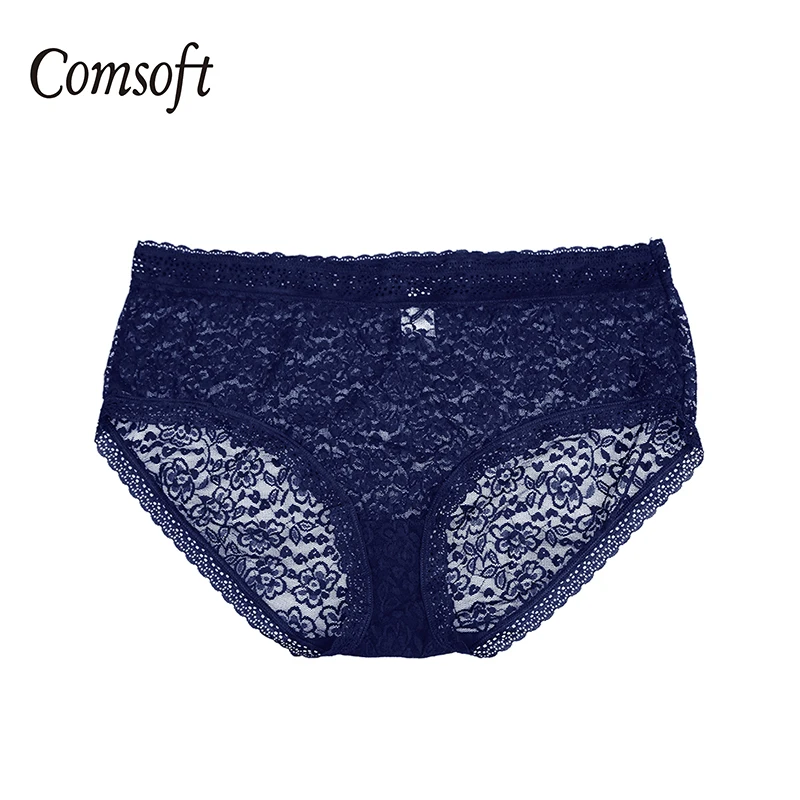 

Comsoft sexy women's underwear Lace Breathable Soft Lingerie Female Briefs Panty Sexy Transparent Women's Underpants