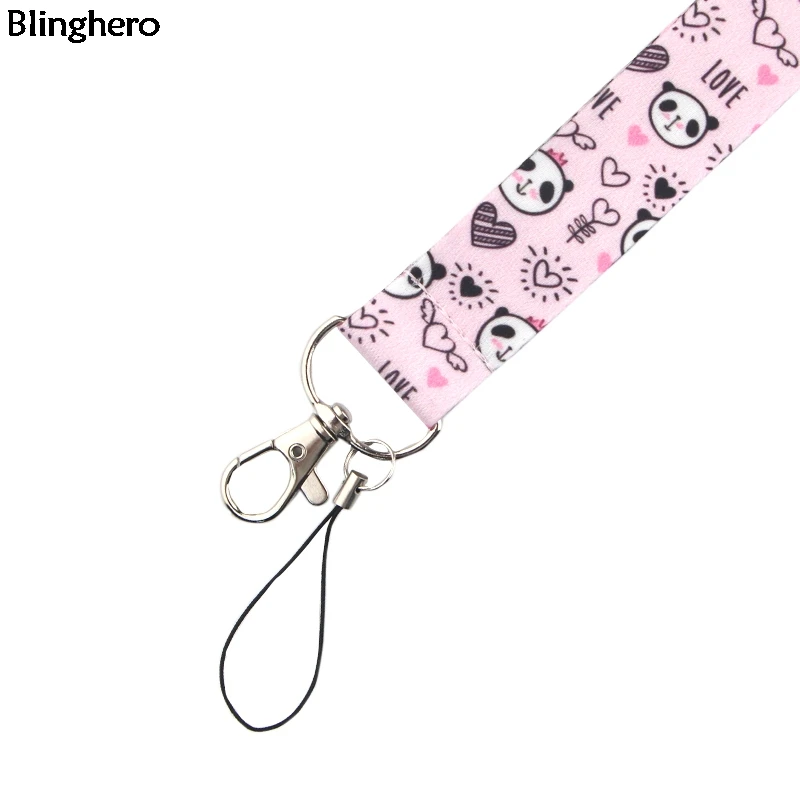 Blinghero мультфильм панда Lanyards Kawaii Мобильный телефон ключи ремешок держатель