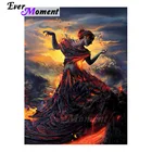 Ever Moment Алмазная краска для рисования 5D DIY ремесло девушка в вулкане платье сгоревший мир краска бриллиантами хобби и ремесла 5L203