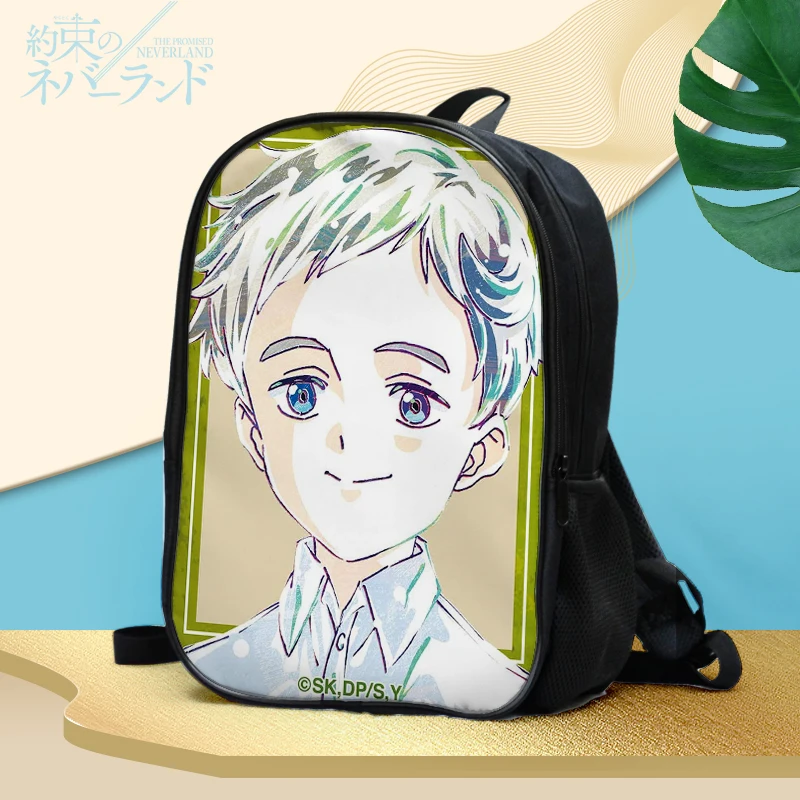 

Anime/The Promised Neverland Emma & Norman & Ray Double waterproof backpack/Shoulder bag/Schoolbag