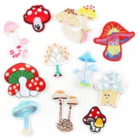 11 pcs cartoon mushroom series for iron on embroidery sticker on clothes for hat jeans sew on diy patch applique badge
