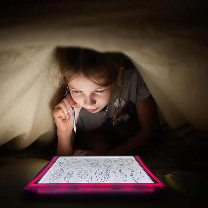 Cloudro 3D LED Drawing Mat Set Large Painting Writing Board Glowing In Dark Magic Pen Educational Toy Gift | Дом и сад
