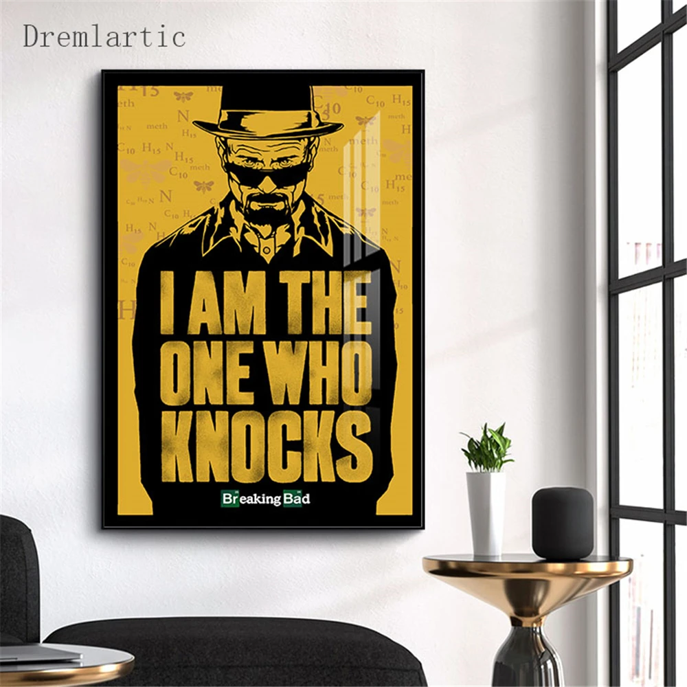

I Am One Knocks Breaking Bad Home Decoration Custom Canvas Painting Wall Silk Poster Cloth#KC-39