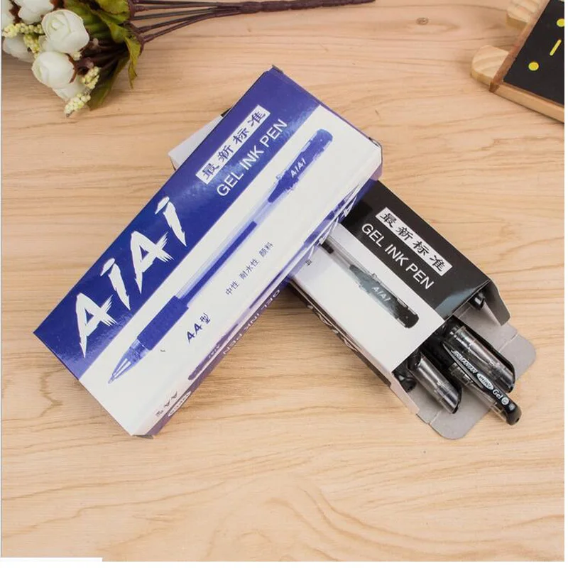 12 шт./лот канцелярские принадлежности Европейский стандарт гелевая ручка