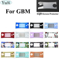 yuxi front faceplate cover replacement for gameboy micro for gbm front case housing lcd screen protective film