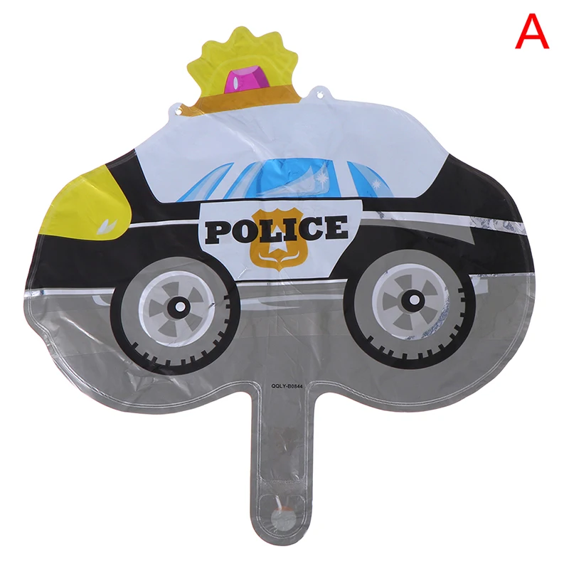 DIY Мультяшные автомобильные воздушные шары пожарная машина поезд фольгированный