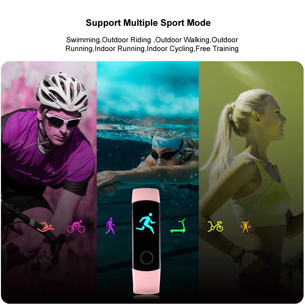 Huawei Honor band 5 глобальная версия smartband AMOLED huawei smartwatch heart rage ftness трекер сна swiming sport trakcer gps