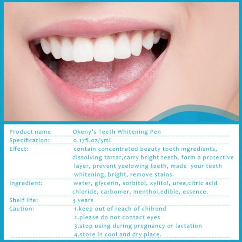 

5ml Teeth Whitening Pen Remove Yellow Teeth Cigarette Dental Plaque Brighten Teeth Cleaning Oral Hygiene Tooth Care