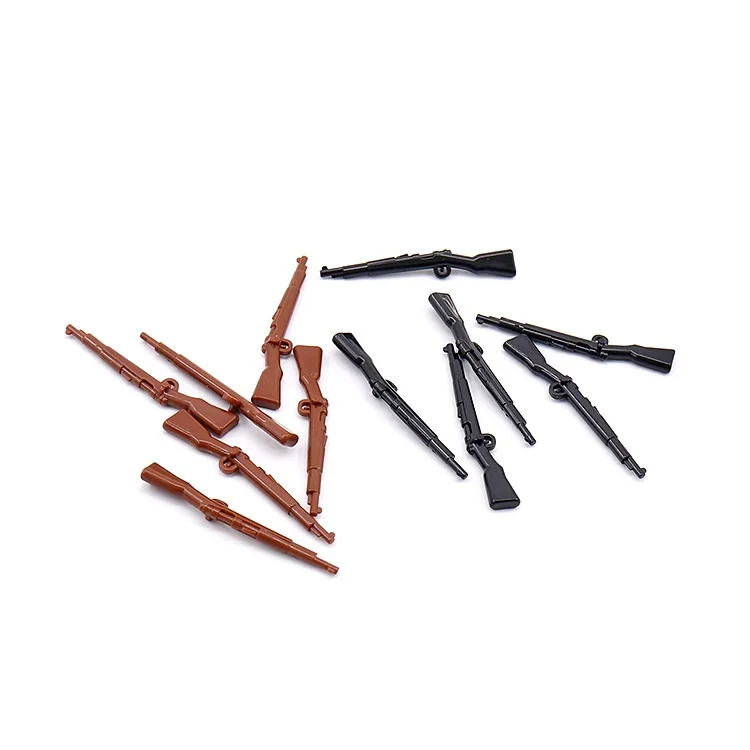 

10PCS Kar98k Brown Black Swat military weapon accessories playmobil city figures parts original Blocks Model Mini toys hobbies