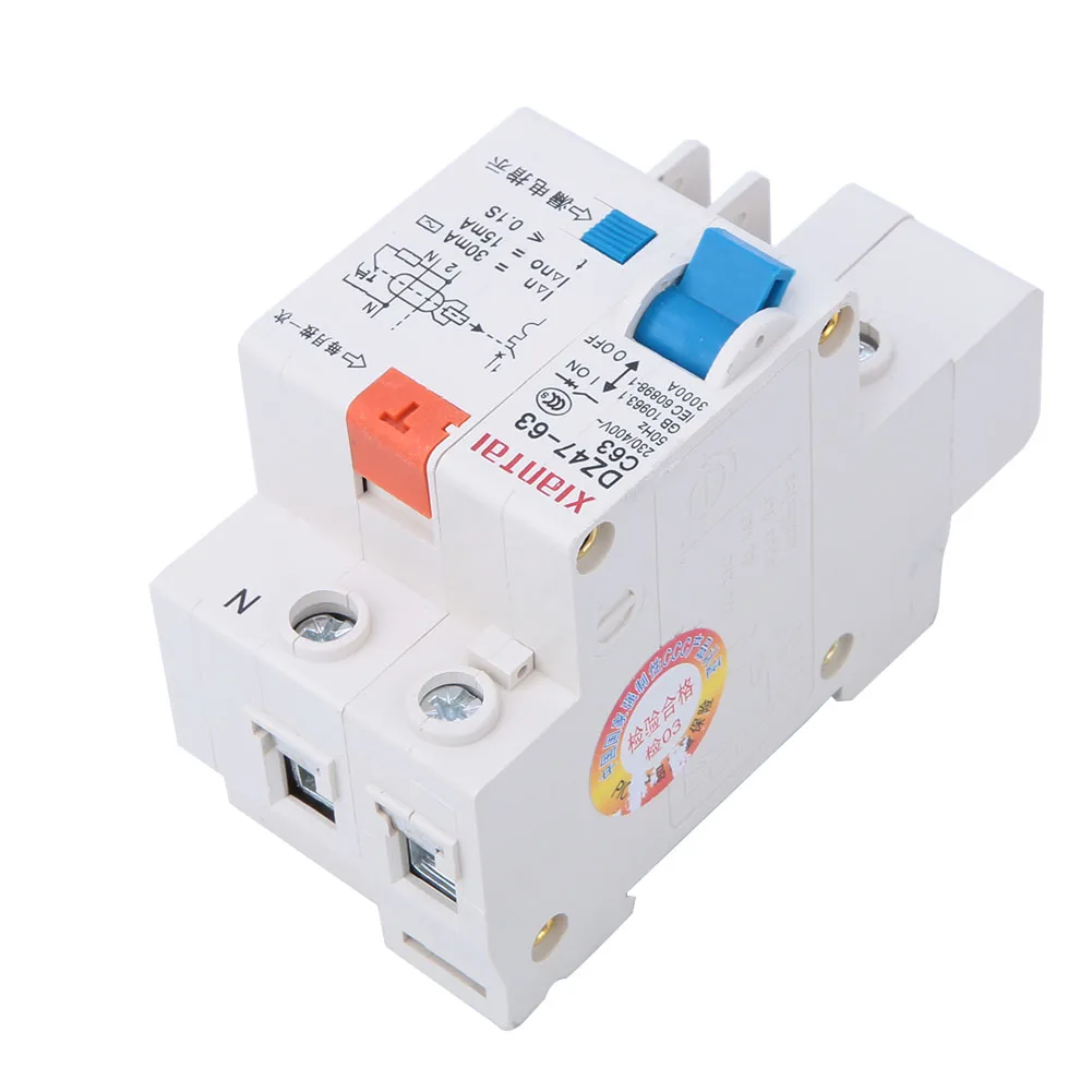 DZ47LE 1P + N 230 V 400 50HZ 60A 4KA C тип выключатель остаточного тока|Автоматические