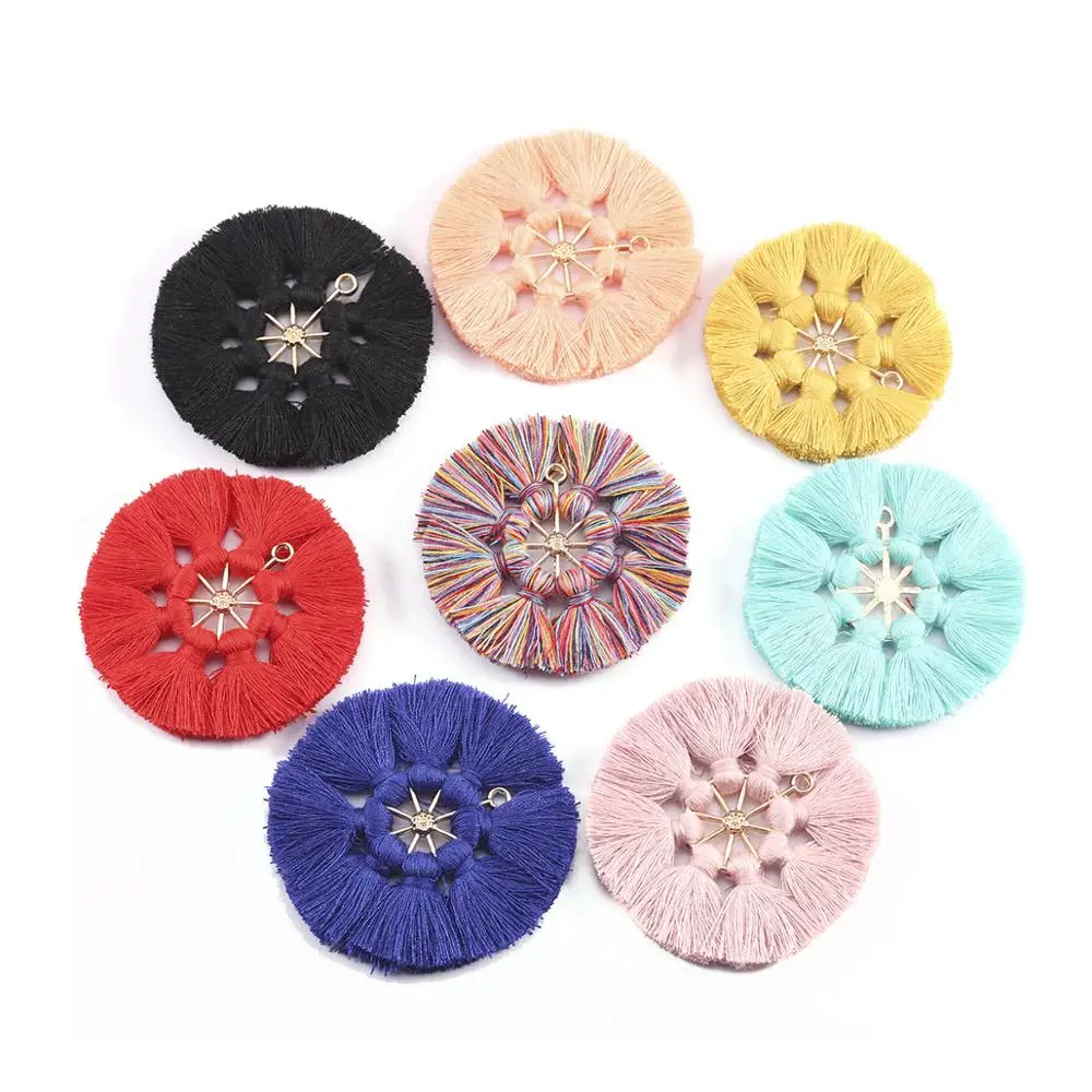 5 шт./лот Подвеска из сплава диаметр 55 мм восемь цветов круглые подвески с