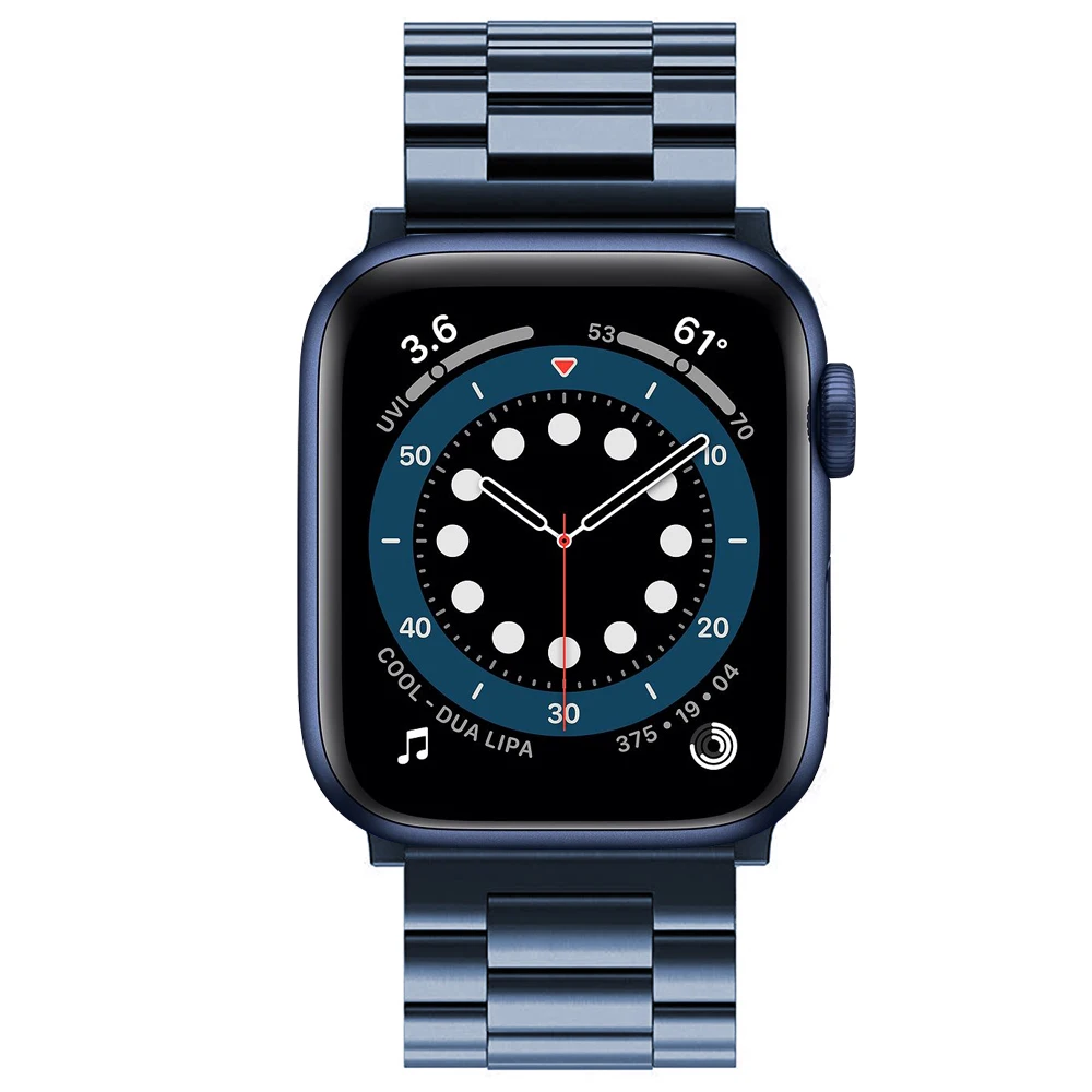 Браслет из нержавеющей стали для apple watch band series 6 5 4 SE 44 мм 40 деловой ремешок iwatch 3 42 38