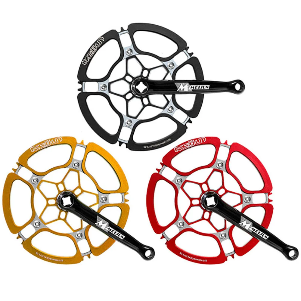 

Bicycle Crank Chainwheel 45T 47T 53T Aluminum Alloy Single-speed Crankset Bicycle Accessories Bike Tooth Plate 130mm BCD