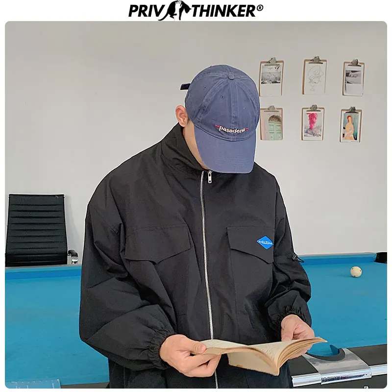 Privathinker мужские 2020 хип-хоп с карманами винтажные свободные одноцветные 3 цвета