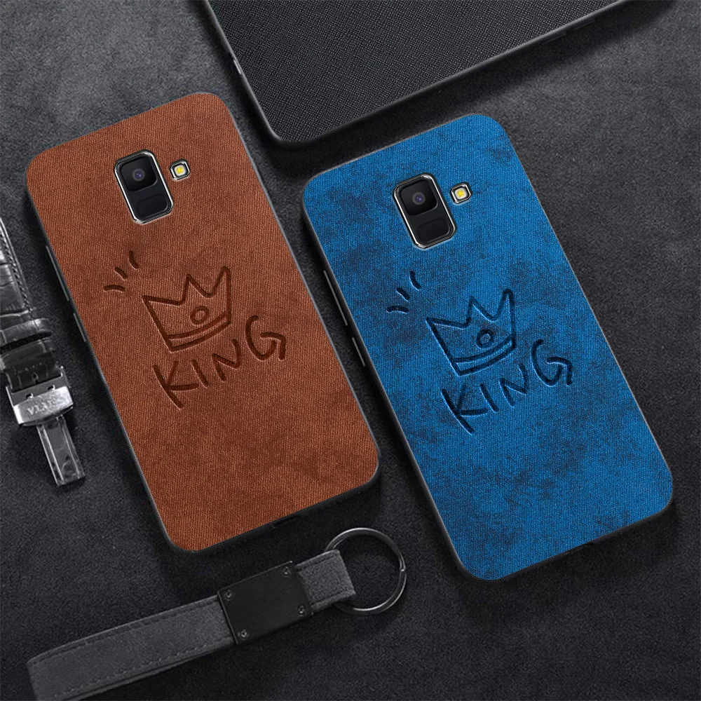 

For Samsung A7 2018 A750 A6 A8 J4 J6 J8 Plus 2018 A9 A2 Core Case Fabric Cloth Back Cover For Samsung M51 M31 M30S M21 Couqe PC