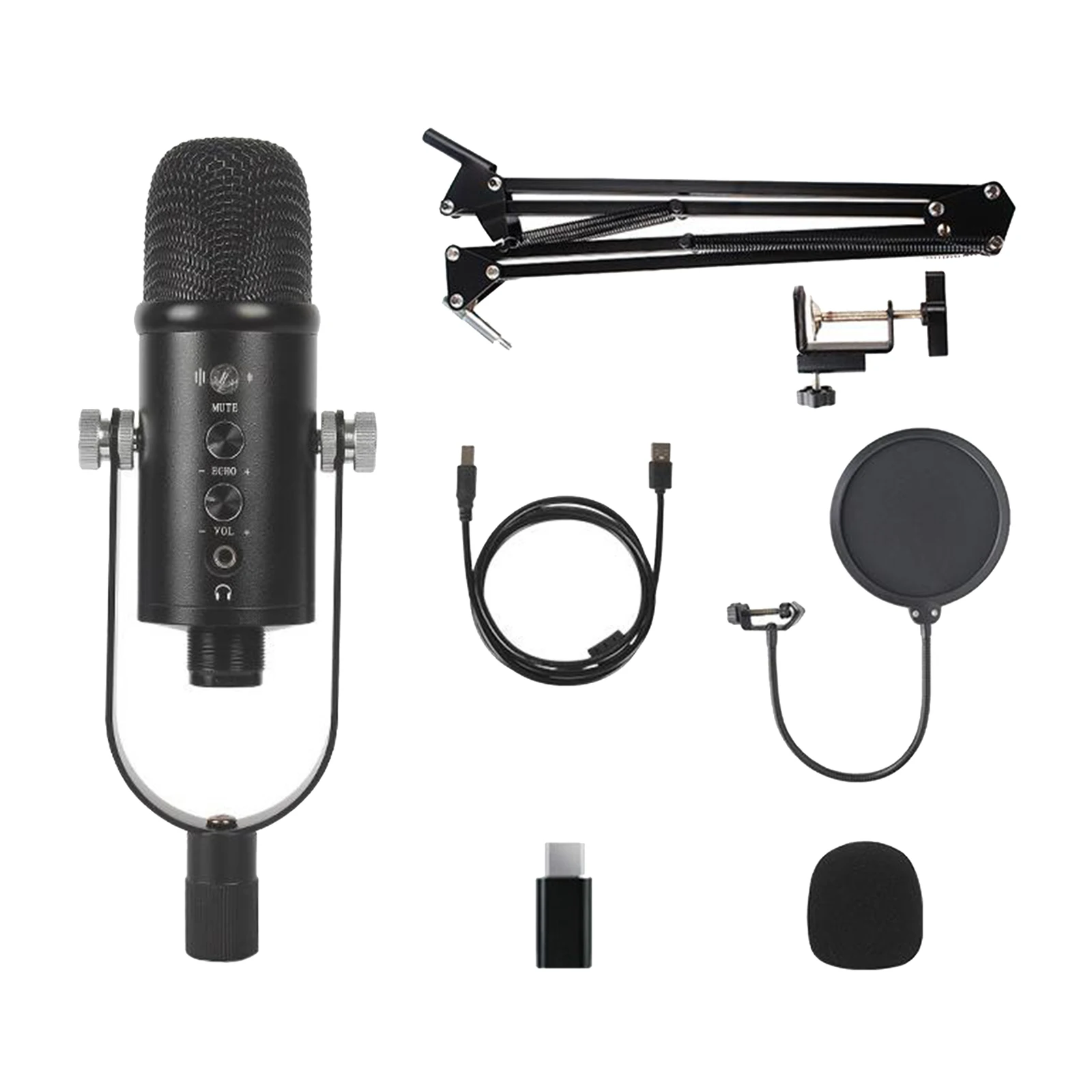 

BM-86 USB Condenser Broadcast/Podcast Microphone w/ Filter/Arm Stand