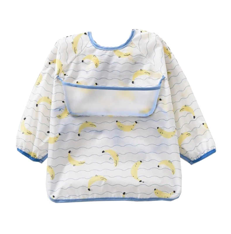 

Baby Bibs Toddler aterproof Long Sleeve Apron Cartoon Animals Children Feeding Smock Bib Baby Stuff
