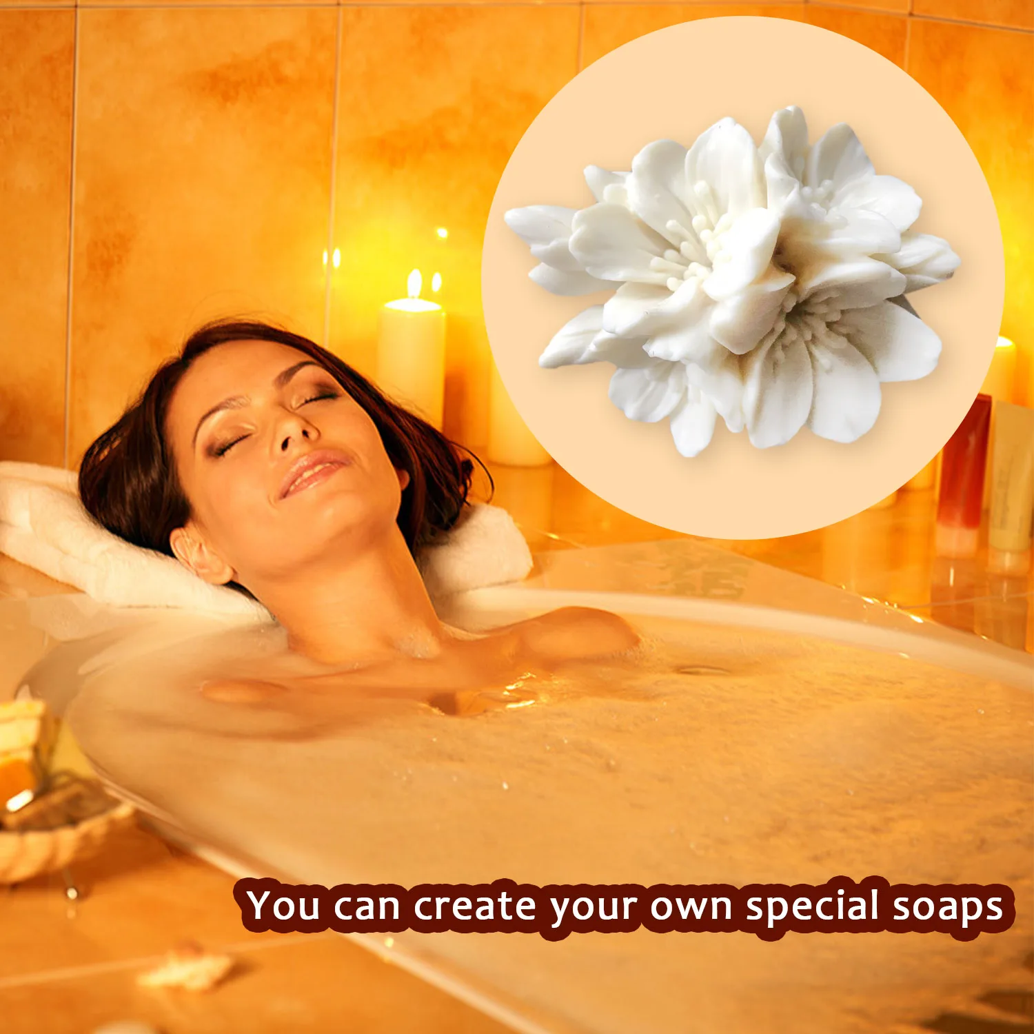 1 шт. 3D Цветочная художественная силиконовая форма для рукоделия мыло ручной