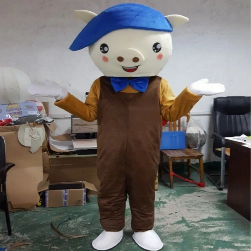 Костюм талисмана с милой Свинкой Костюмы пушистым рисунком Вечерние костюмы для