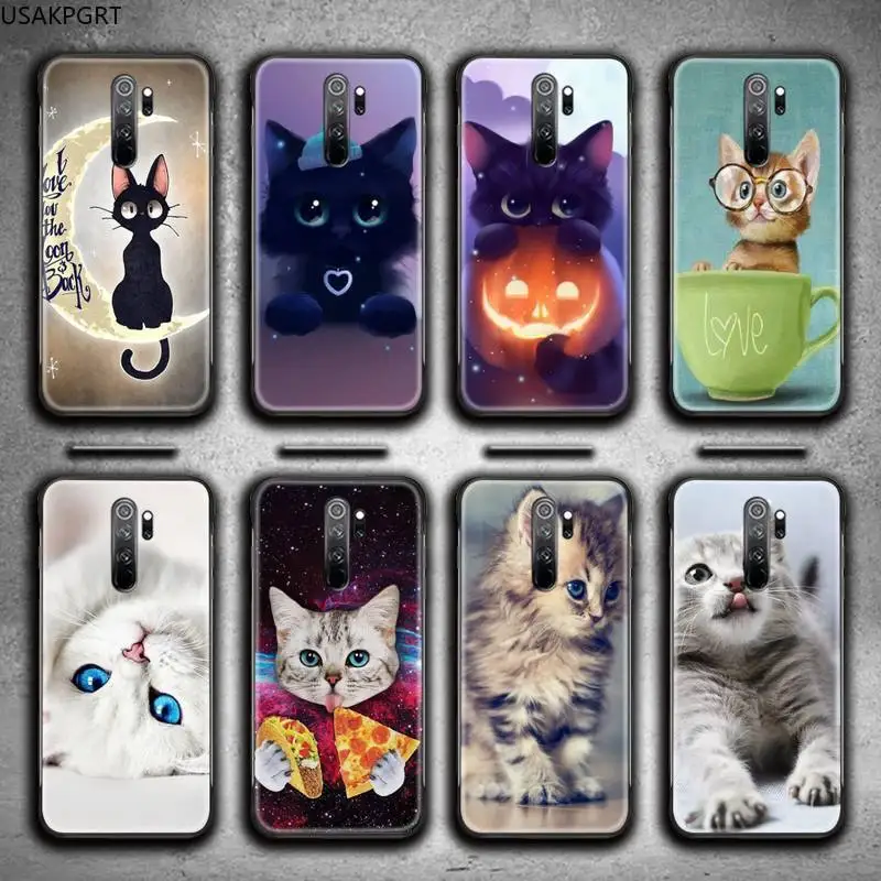

Cat Cute Kitten Phone Case for Redmi 9A 8A 7 6 6A Note 9 8 8T Pro Max Redmi 9 K20 K30 Pro
