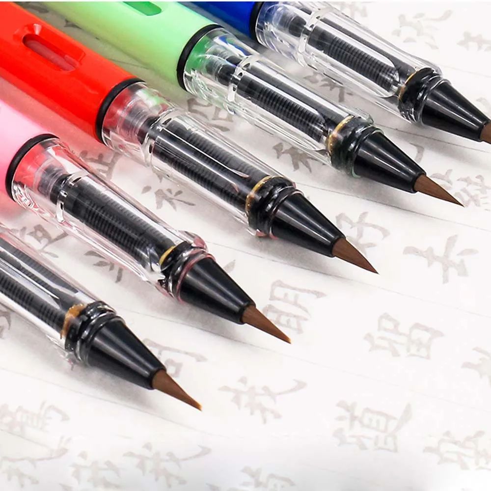 Ручка кисть для каллиграфии пластик большой выбор цветов|Кисти рисования| |
