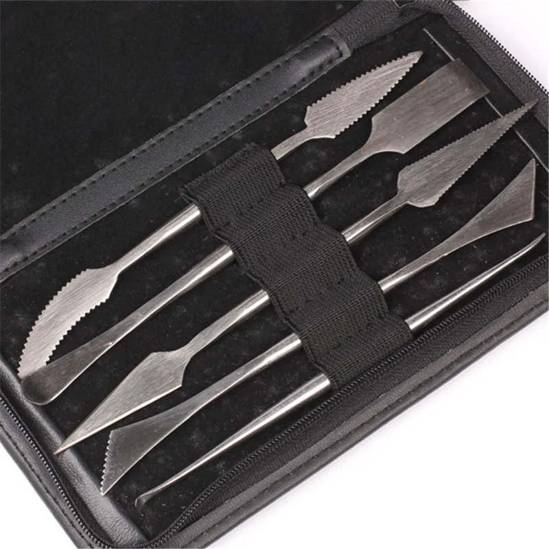 

5pcs/set Clay Sculpting Sculpt Smoothing Wax Carving Pottery Ceramic Tools Polymer Shapers Modeling Carved Knife
