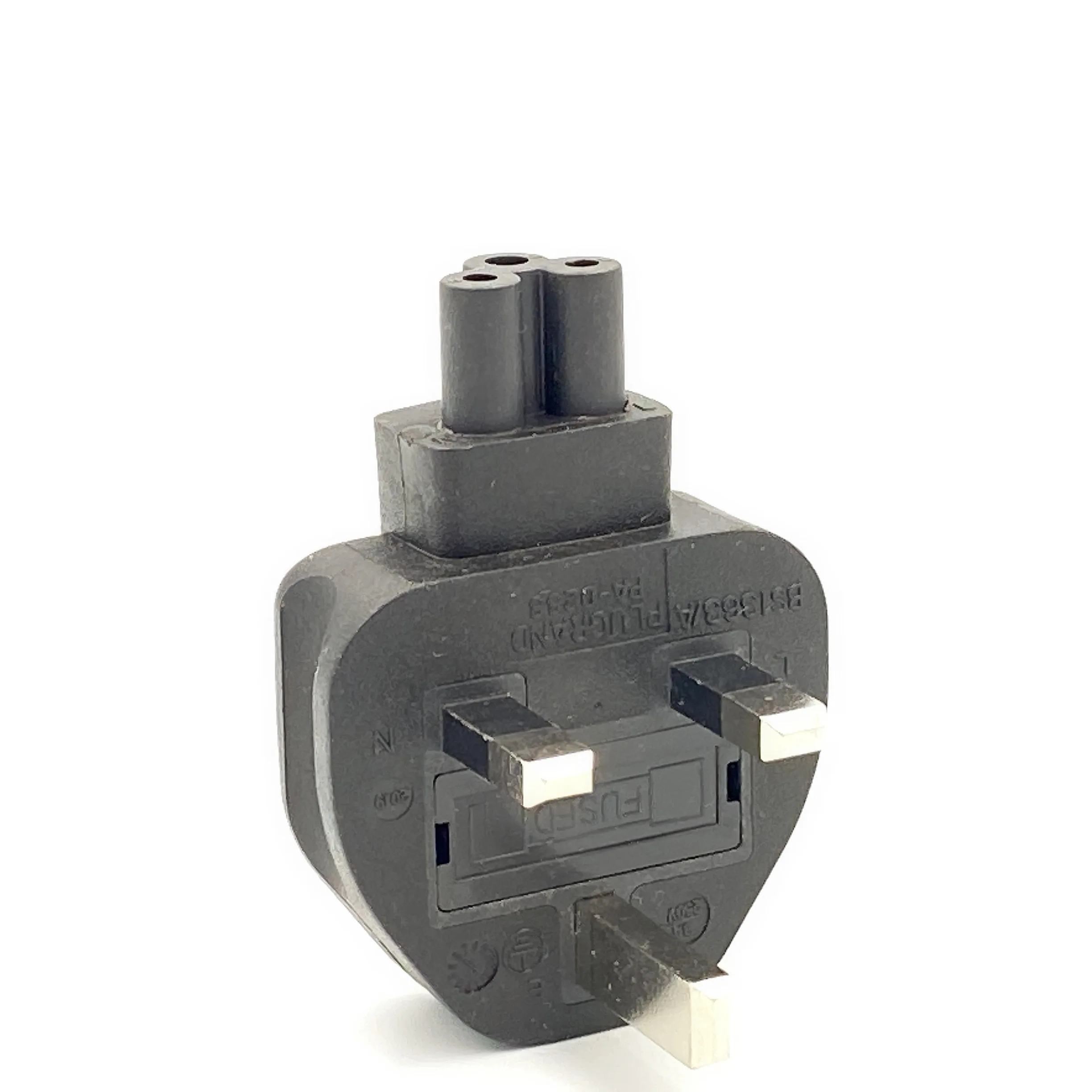Британский стандарт 3 контактный Мужской IEC 320 C5 AC Мощность адаптер