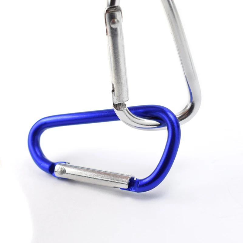 10 шт. алюминиевый карабин d образное кольцо для ключей зажим походов походный
