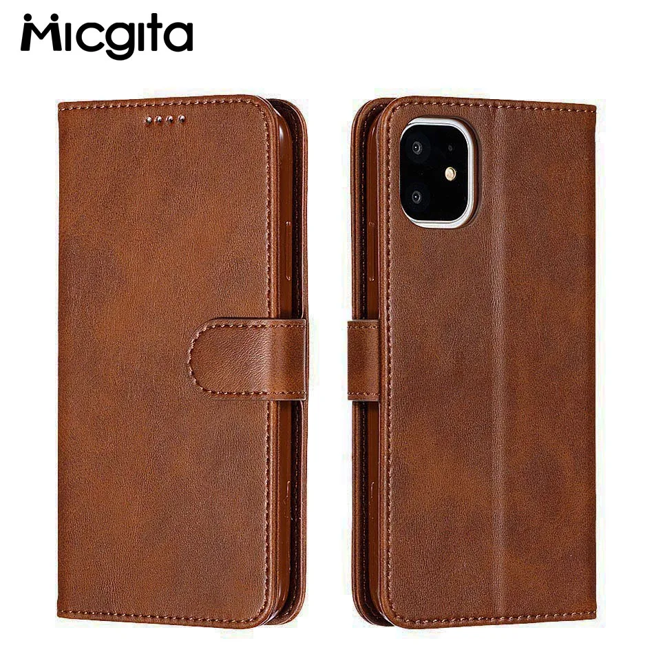 Micgita кожаный чехол для iphone 11 Pro Max Xs Xr 8 Plus фоторамка флип кошелек 7 6S