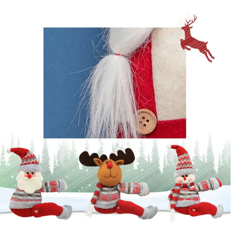 

Snowflake Doll Christmas Curtain Buckle Christmas Window Decorations Cartoon Curtain Tieback Curtain Hook For Living Room 2020