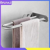 towel holder stainless steel doubel towel bar holder bathroom towel rack hanging holder wall mounted toilet clothes hanger shelf